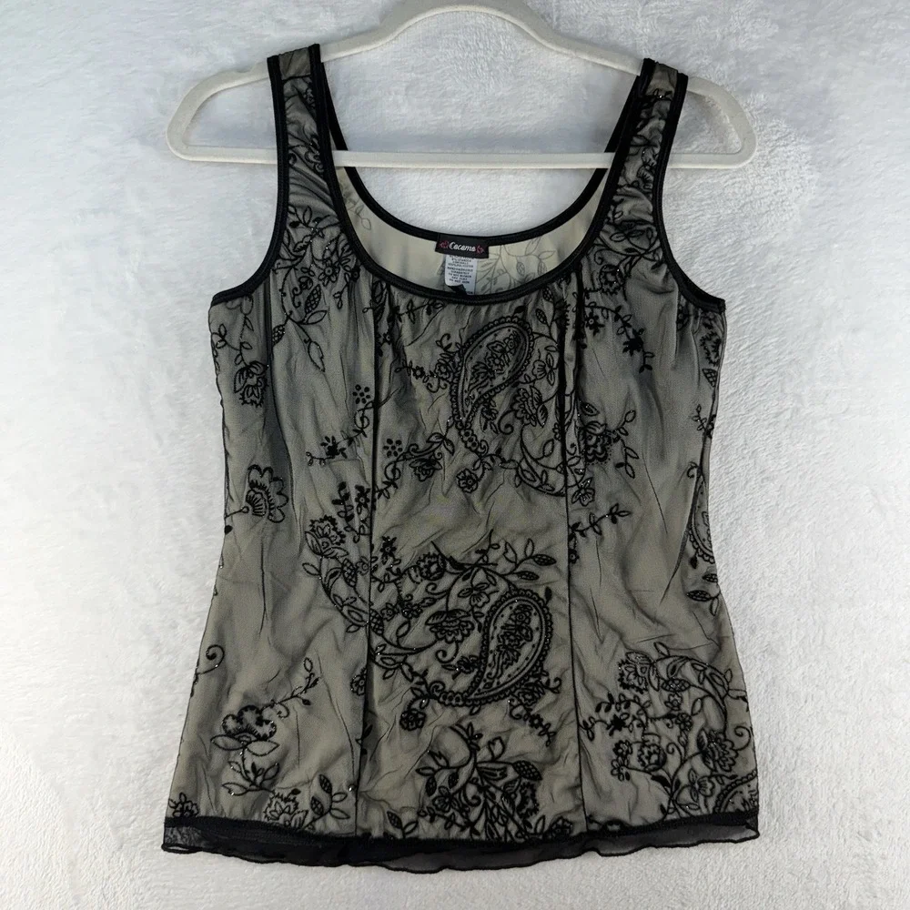 Y2K Cocomo M Babydoll Top Sheer Whimsigoth Whimsy Fairy Coquette Baddie‎ Sexy